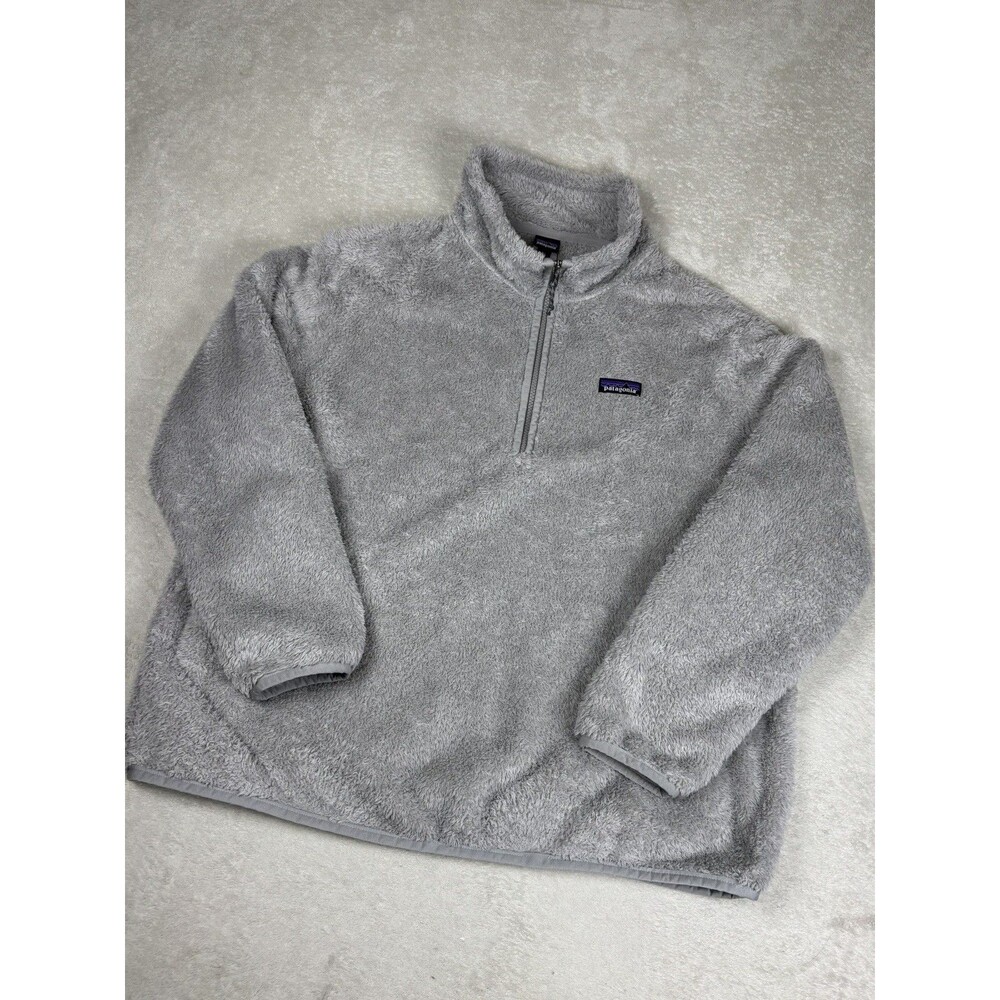 Patagonia Los Gatos 1/4 Zip Womens 2XL Gray Sherpa Fleece Pullover Outdoor XXL